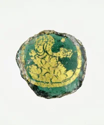 Medaille mit der Schlange von Babylon, gewunden auf Felsen, 3.-4. Jahrhundert n. Chr.